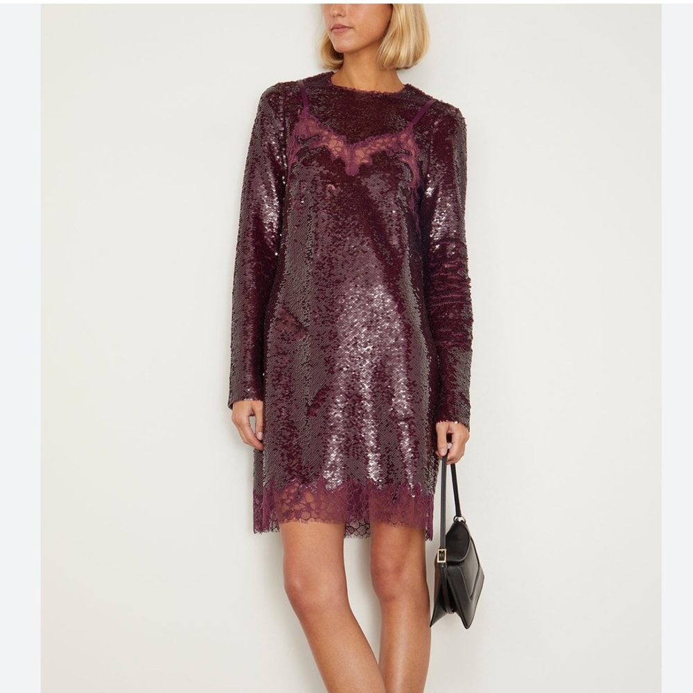 SIMKHAI Sequin Mini Dress in Purple